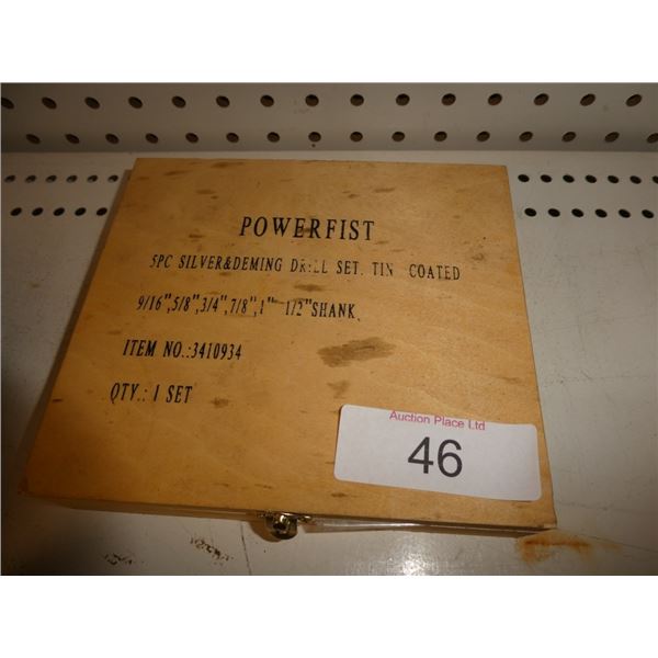 Powerfist 5pc silver & deming drill set