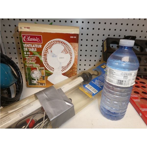 table fan, 12V neon work light
