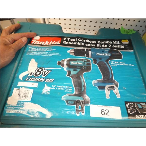 Makita 2 tool cordless combo kit 1/4" impact
