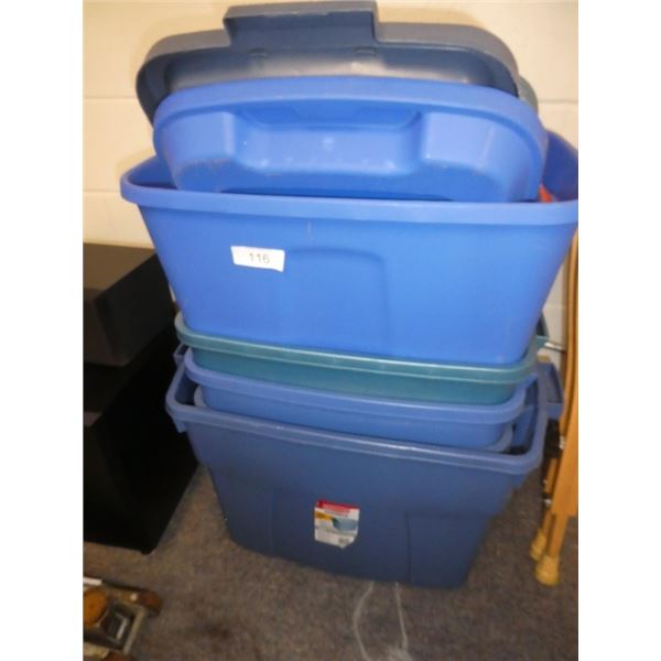 plastic totes w/ lids