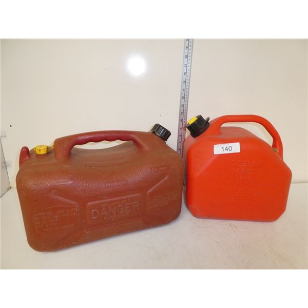 plastic gasoline jugs/cans