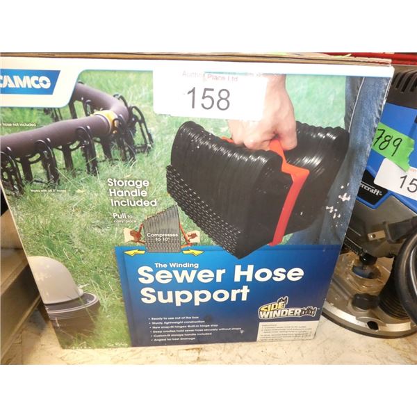 the winding sewer hose support