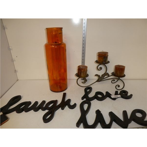 live, love, laugh decorations & candle holders