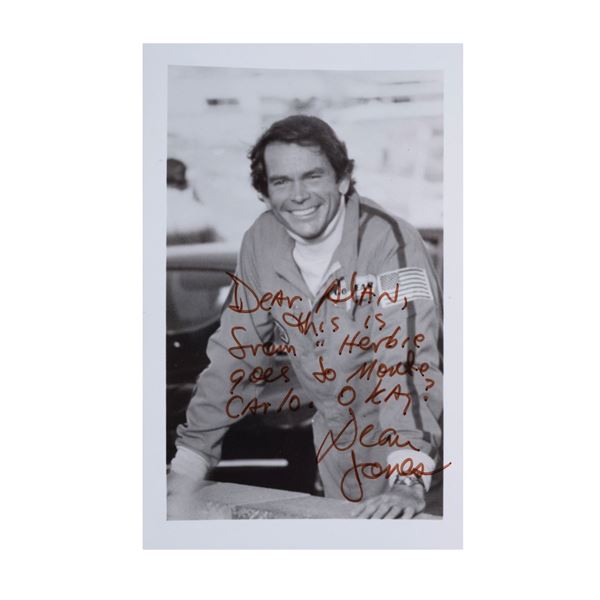 A Dean Jones Signed "Herbie Goes to Monte Carlo" Photo.
