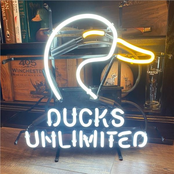 Collectible Glass Neon DU Sign