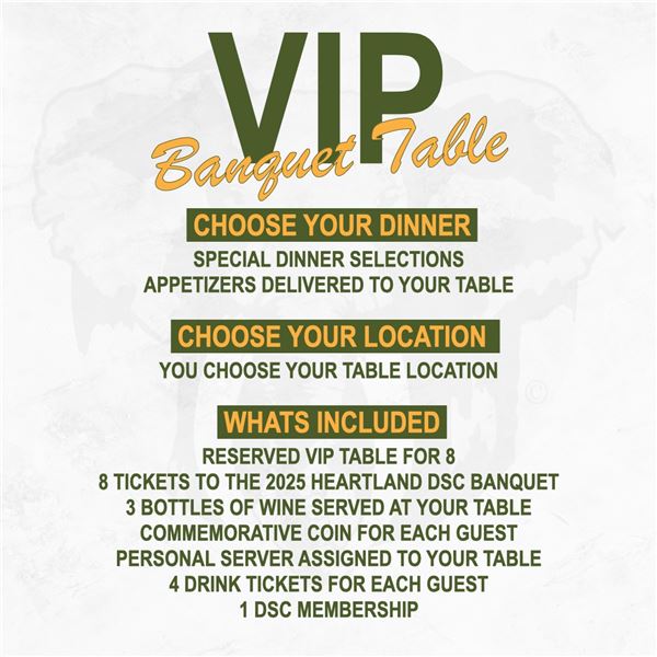 VIP Table for the 2025 Heartland DSC Banquet