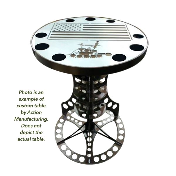 Custom Powder-Coated Metal High-Top Table