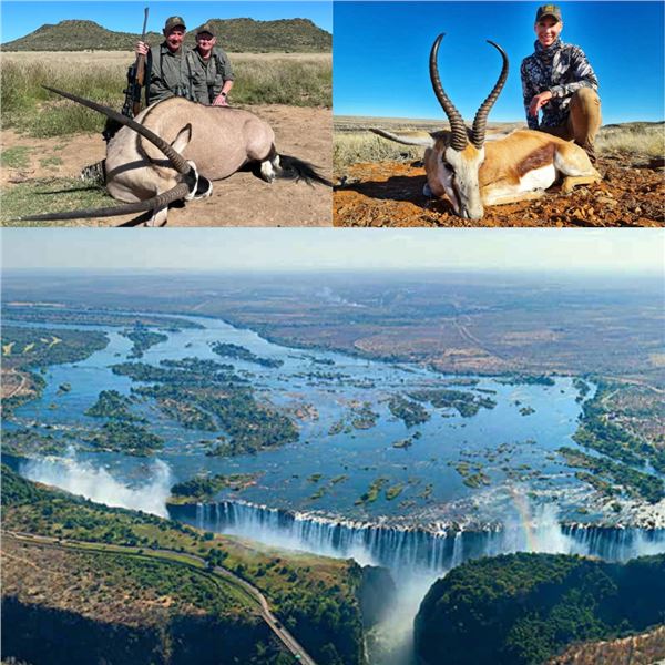 7-Day Victoria Falls Safari & Plains Game Safari for One Hunter and One Non-Hunter Including Trophy