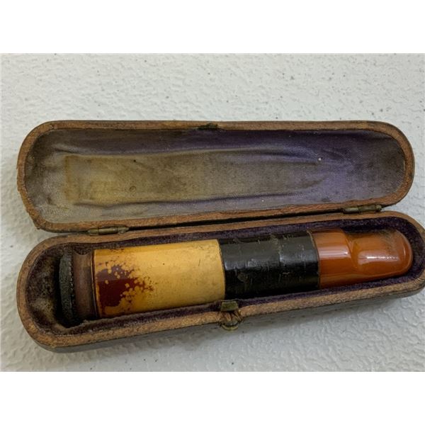 ANTIQUE MEERSCHAUM AND AMBER CIGARETTE CIGAR HOLDER