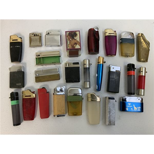 LARGE LOT OF VINTAGE COLLECTABLE LIGHTERS