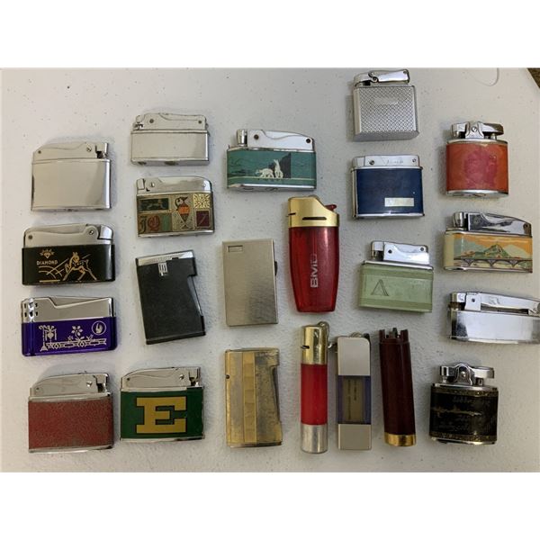 LARGE LOT OF VINTAGE COLLECTABLE LIGHTERS
