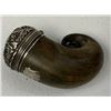 Image 1 : ANTIQUE EARLY 1800S CARVED SCOTTISH HORN POWDER SNUFF SILVER REPOSE WORK