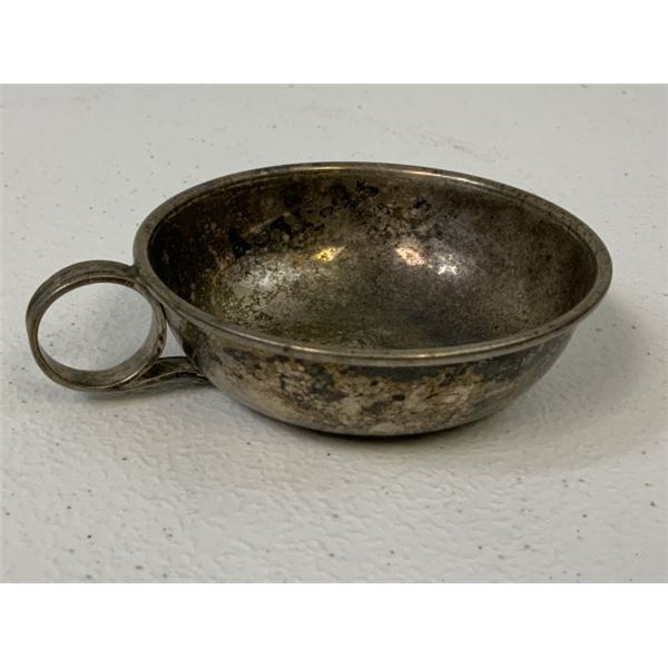 ANTIQUE ENGLISH SILVER PLATE WITH FINGER HOLDER RING