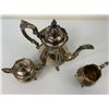 Image 2 : BAROQUE BY WALLACE VINTAGE SILVER 3 PIECE TEA SET - SILVERPLATE