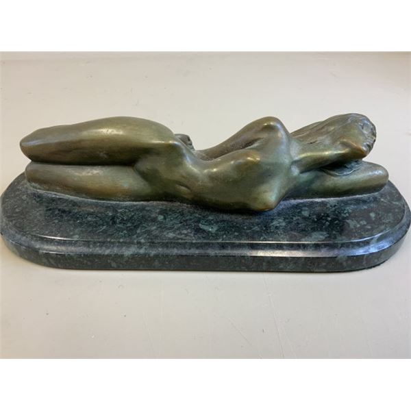 GERART A. BRONZE STATUETTE ON STONE BASE