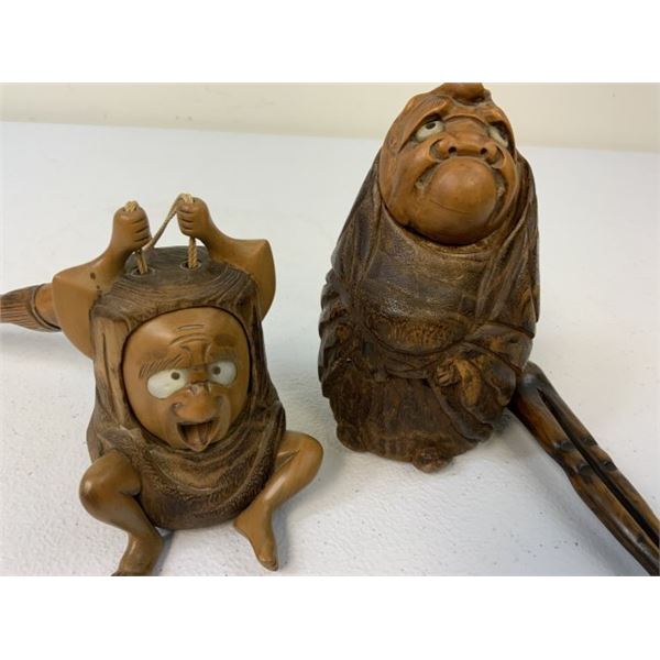 ANTIQUE CARVED WOOD PUPPETS