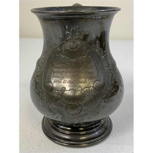ANTIQUE CIVIL WAR ERA SILVERPLATE TROPHY CUP