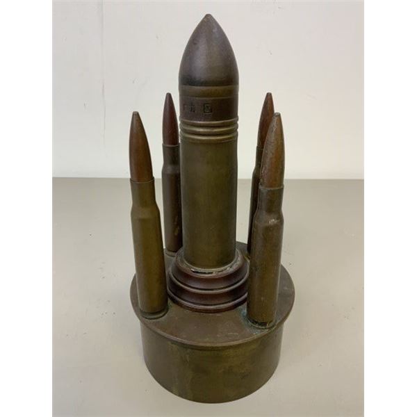 ANTIQUE WWI IMPERIAL RUSSIAN NAVY ROUND MILITARY TROPHY