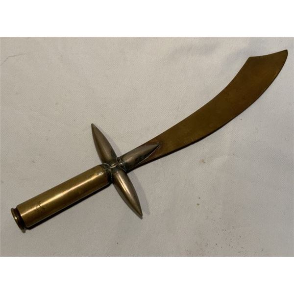 WWI TRENCH ART LETTER OPENER KNIFE