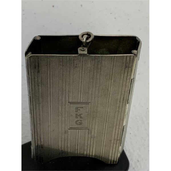 ANTIQUE SILVER 19th CENTURY ART NOUVEAU MATCH SAFE SPRING LOADED SYSTEM