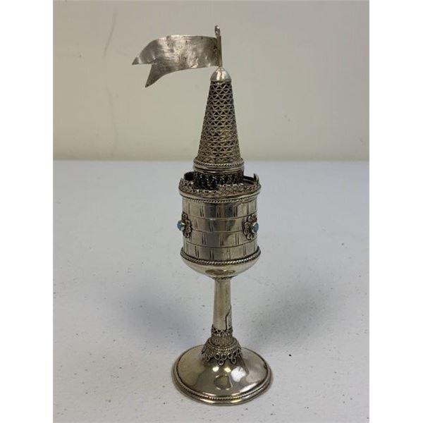 JUDAICA JEWISH STERLING SILVER SPICE TOWER