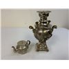 Image 2 : ANTIQUE IMPERIAL RUSSIAN SMAL SOLID SILVER SAMOVAR TEA KETTLE AND TEA POT