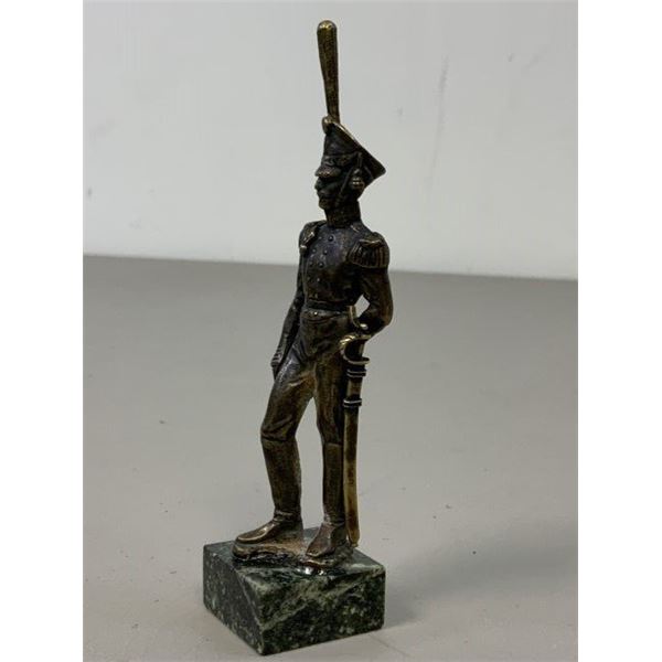 IMPERIAL RUSSIAN OFFICER WAR OF 1812 BRONZE ON STONE BASE