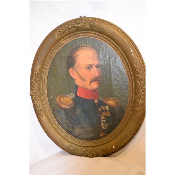 IMPERIAL GERMAN OFFICER PORTRAIT ORIGINAL PAINTING 1879