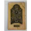 Image 1 : ANTIQUE 1914 AUSTRIA HUNGARY EMPIRE K.U.K. POSTAL AWARD PLAQUE BRASS ON MARBLE