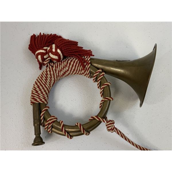 ANTIQUE AUSTRIAN K.U.K BRASS STAGECOACH BUGLE POST LINE 1866