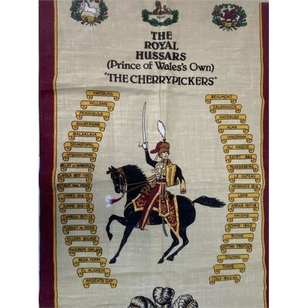 BRITISH ROYAL HUSSARS PRINCE OF WALES OWN REGIMENTAL LINEN