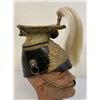 Image 4 : ANTIQUE BRITISH 17th LANCERS CAP HELMET WITH WHITE HORSEHAIR PLUM