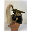 Image 6 : ANTIQUE BRITISH 17th LANCERS CAP HELMET WITH WHITE HORSEHAIR PLUM