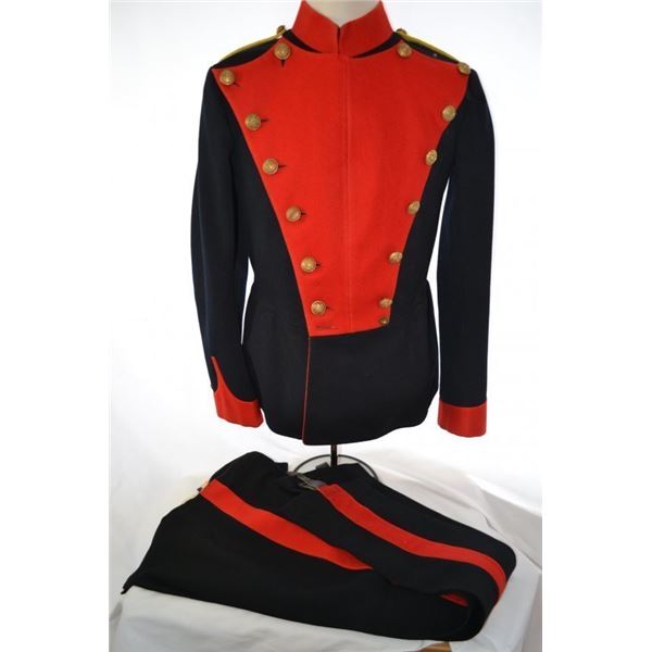 ANTIQUE BRITISH 5th ROYAL IRISH LANCERS UNIFORM TUNIC AND PANTS