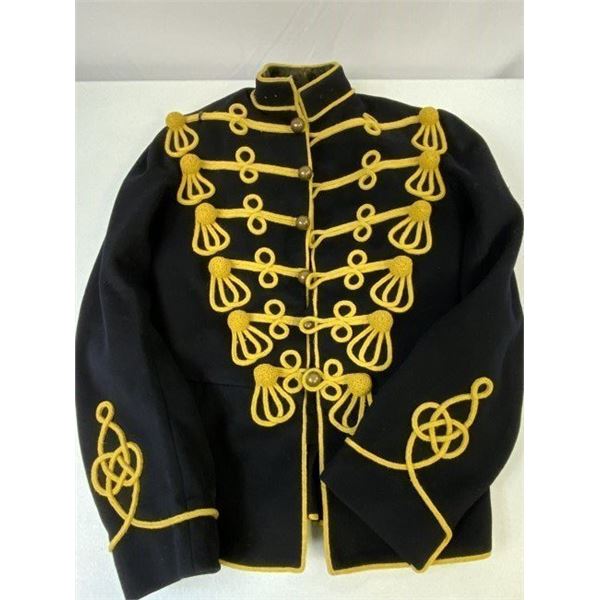 PRE WWI BRITISH HUSSAR DRESS BLUE WOOL TUNIC DATED 1909