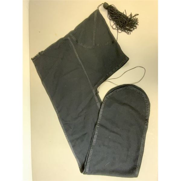 IMPERIAL RUSSIAN CAUCASIAN COLD WEATHER BLACK WOOL BASHLYK HOOD CAP