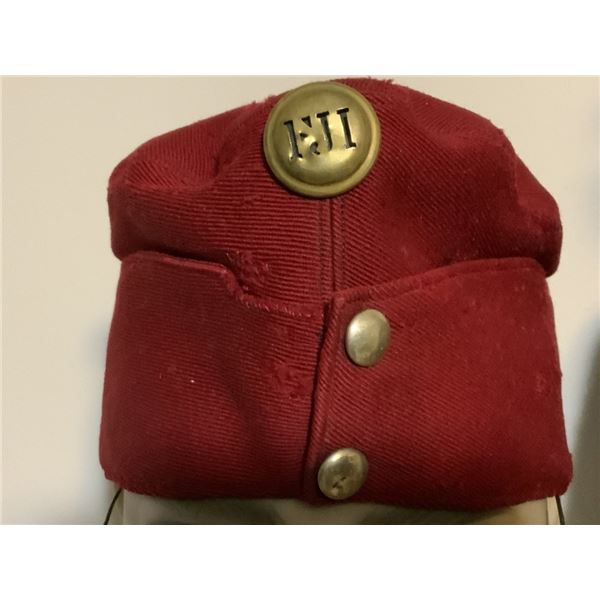 ANTIQUE AUSTRIAN HUNGARIAN K.U.K. CAVALRY RED FIELD CAP