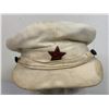 Image 1 : USSR PRE WII 1930's ARMY OFFICER SUMMER WHITE CANVAS MATERIAL VISOR CAP HAT