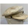 Image 3 : USSR PRE WII 1930's ARMY OFFICER SUMMER WHITE CANVAS MATERIAL VISOR CAP HAT