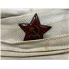Image 5 : USSR PRE WII 1930's ARMY OFFICER SUMMER WHITE CANVAS MATERIAL VISOR CAP HAT