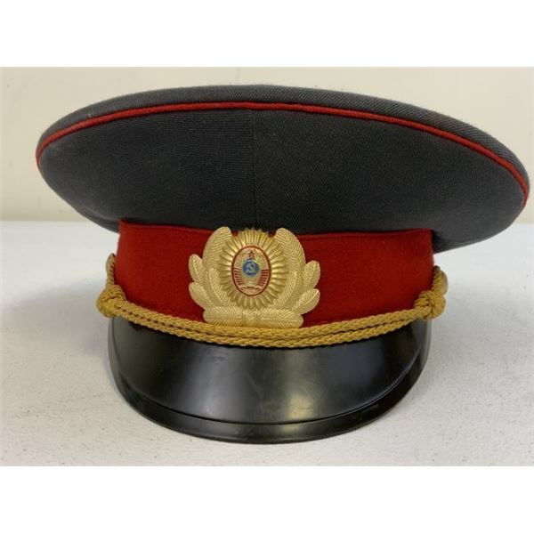 USSR SOVIET MILITIA POLICE OFFICER DRESS VISOR HAT
