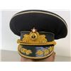 Image 2 : USSR SOVIET RUSSIAN NAVY ADMIRAL BLACK TOP VISOR HAT