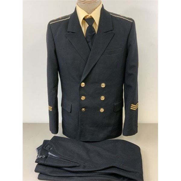 COLD WAR ERA USSR NAVY JUNIOR OFFICER UNIFORM TUNIC PANTS SHIRT AND TIE