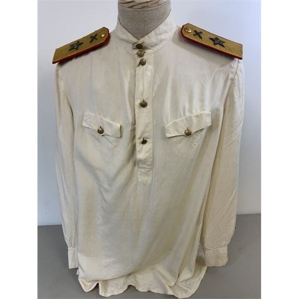 WWII USSR MARSHAL ARTILLERY M43 DRESS WHITE SUMMER UNIFORM SHIRT