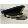 Image 3 : WWII US NAVY OFFICER BLUE VISOR CAP NAMED