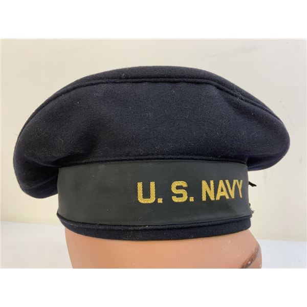 WWII US NAVY "DONALD DUCK" STYLE BLUE CAP