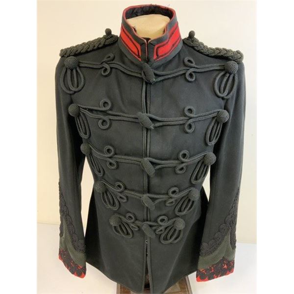 ANTIQUE VICTORIAN ERA BRITISH HUSSAR PELISSE BLACK TUNIC