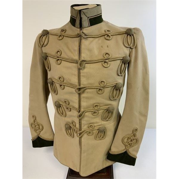 ANTIQUE VICTORIAN ERA BRITISH HUSSAR PELISSE TAN COLOR TUNIC