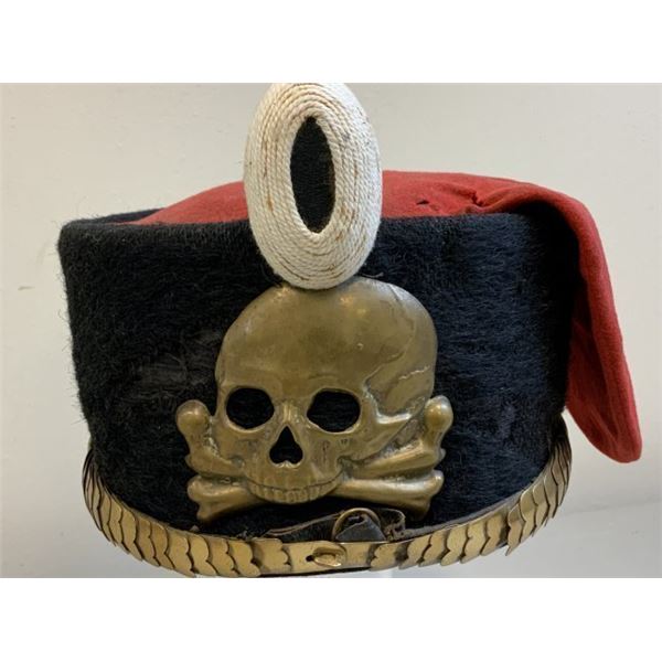 IMPERIAL GERMAN CAVALRY DEATH HEAD HUSSAR BUSBY HAT