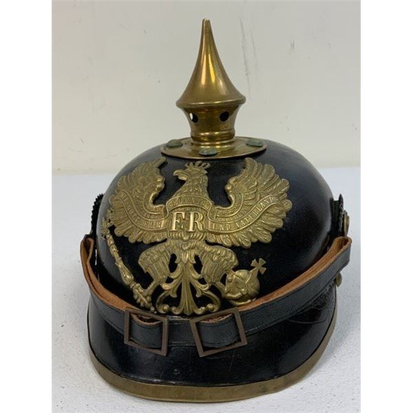 WWI PRUSSIAN IMPERIAL GERMAN PICKELHAUBE SPIKE HELMET 1915 EARLY WAR